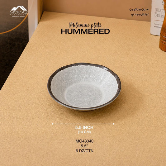Momaz Hammered Melamine Bowl – Grey