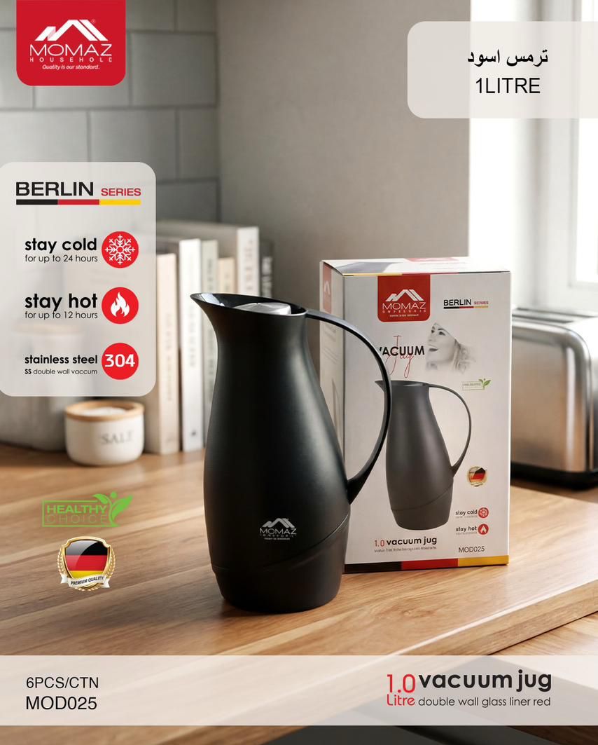 Momaz Berlin Series Vacuum Jug – 1.0L Black