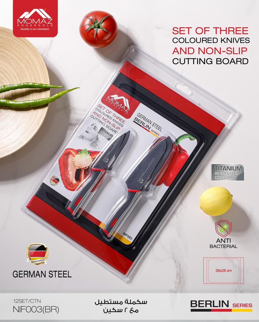Momaz Knife Set with Cutting Board – Berlin Series – NIF003 (GB)