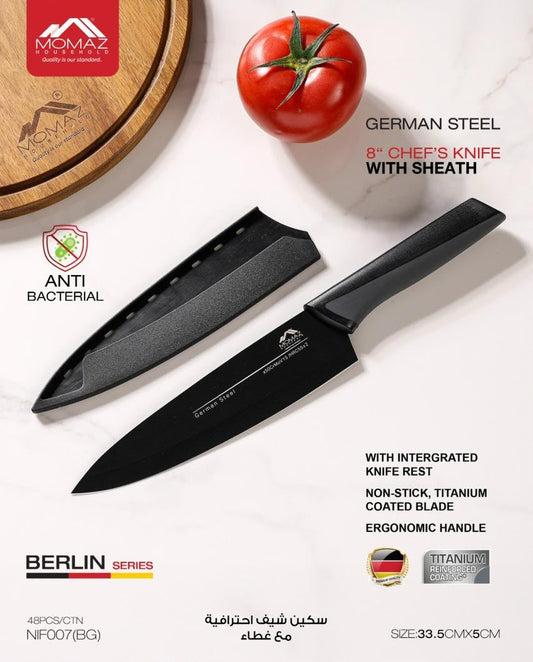 Momaz Berlin Series 8" Chef’s Knife with Sheath | NIF007(BG)