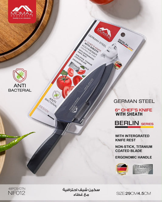 Momaz Berlin Series 6" Chef’s Knife with Sheath | NIF012