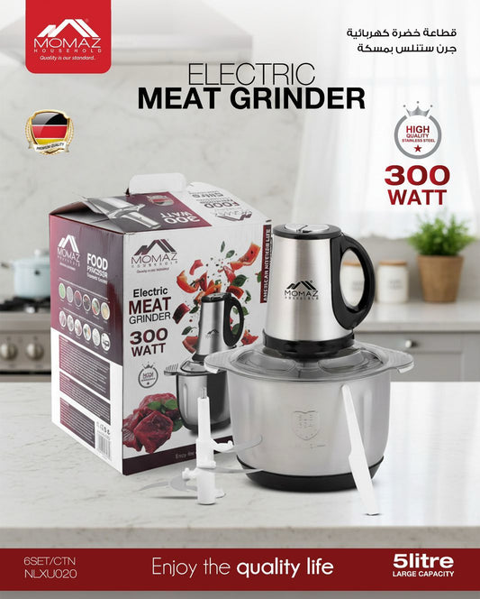 Momaz Electric Meat Grinder – 300W Food Processor (5L) (NLXU020)