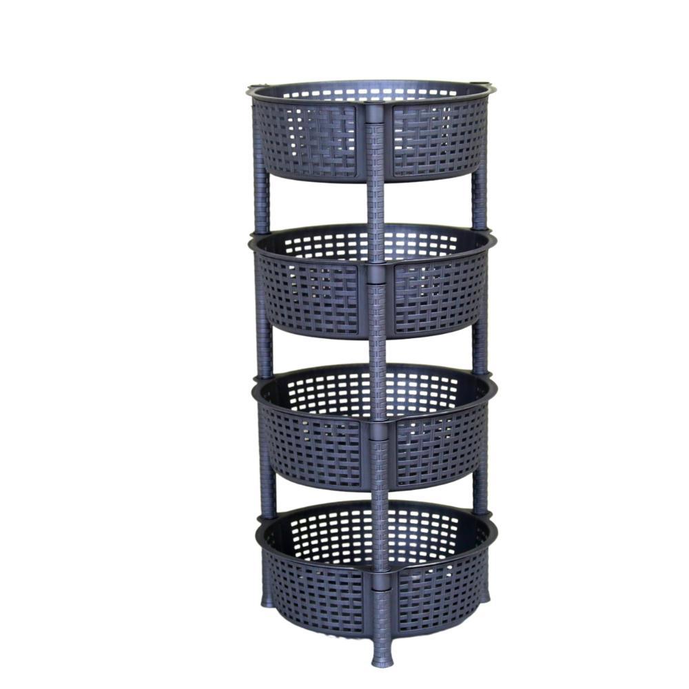 3M Plast Multi Color 4-Tier Storage Organizer