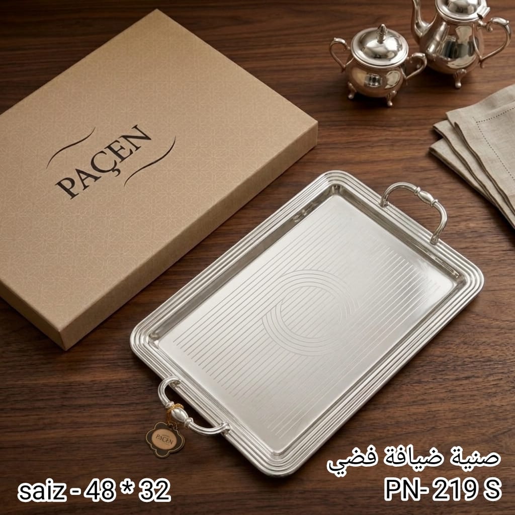 PACEN Silver Serving Tray – PN-219S by Karout-Lex