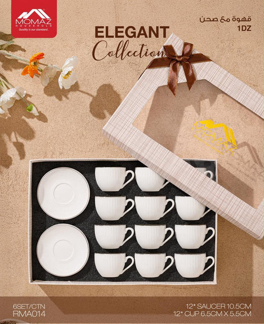 Momaz Elegant Collection Coffee Cup & Saucer Set