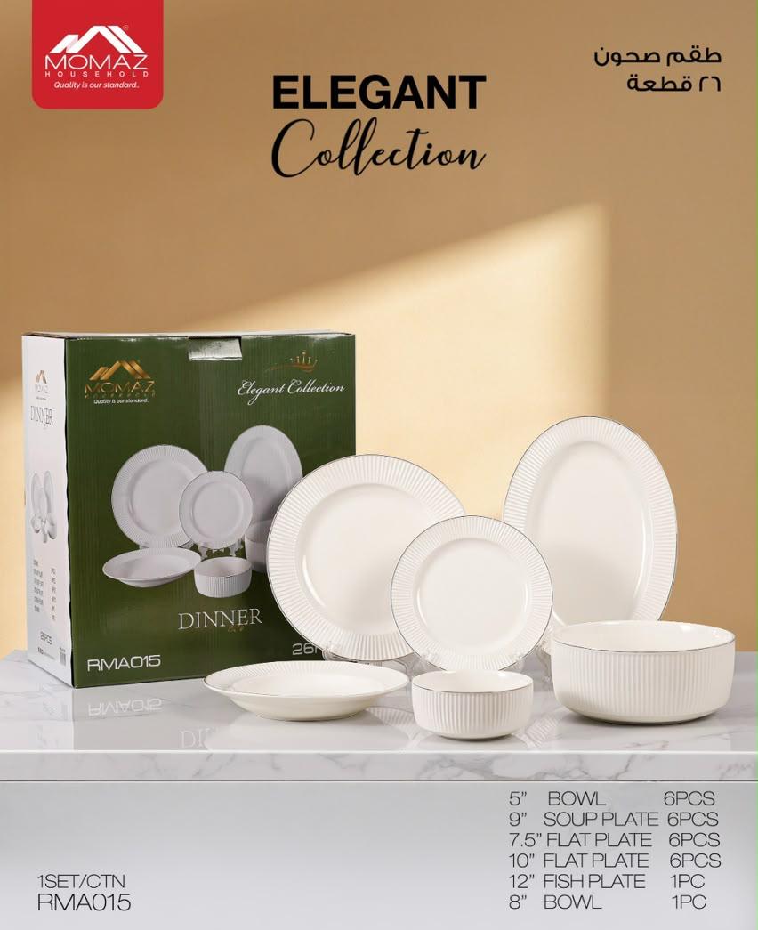 Momaz Elegant Collection Dinner Set – 26 Pieces
