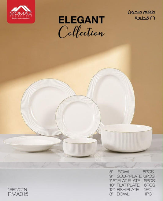 Momaz Elegant Collection Dinner Set – 26 Pieces
