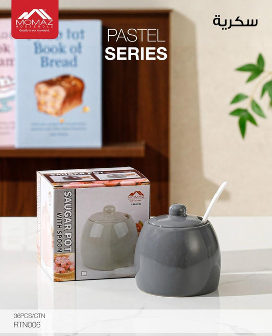 MOMAZ Pastel Sugar Bowl with Spoon (Multiple Colors) – RTN006