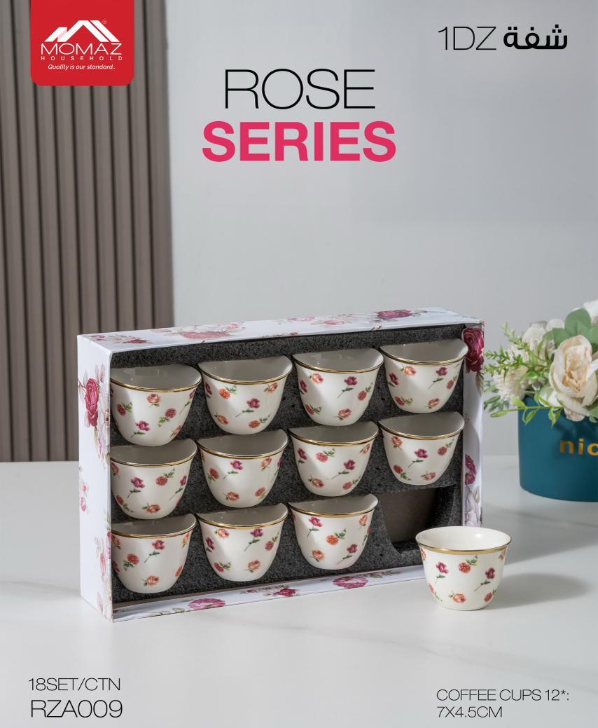 Momaz Rose Series Coffee Cups – 12 Pieces