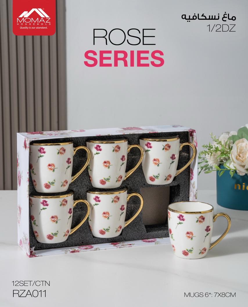 Momaz Rose Series Mug Set – 6 Pieces