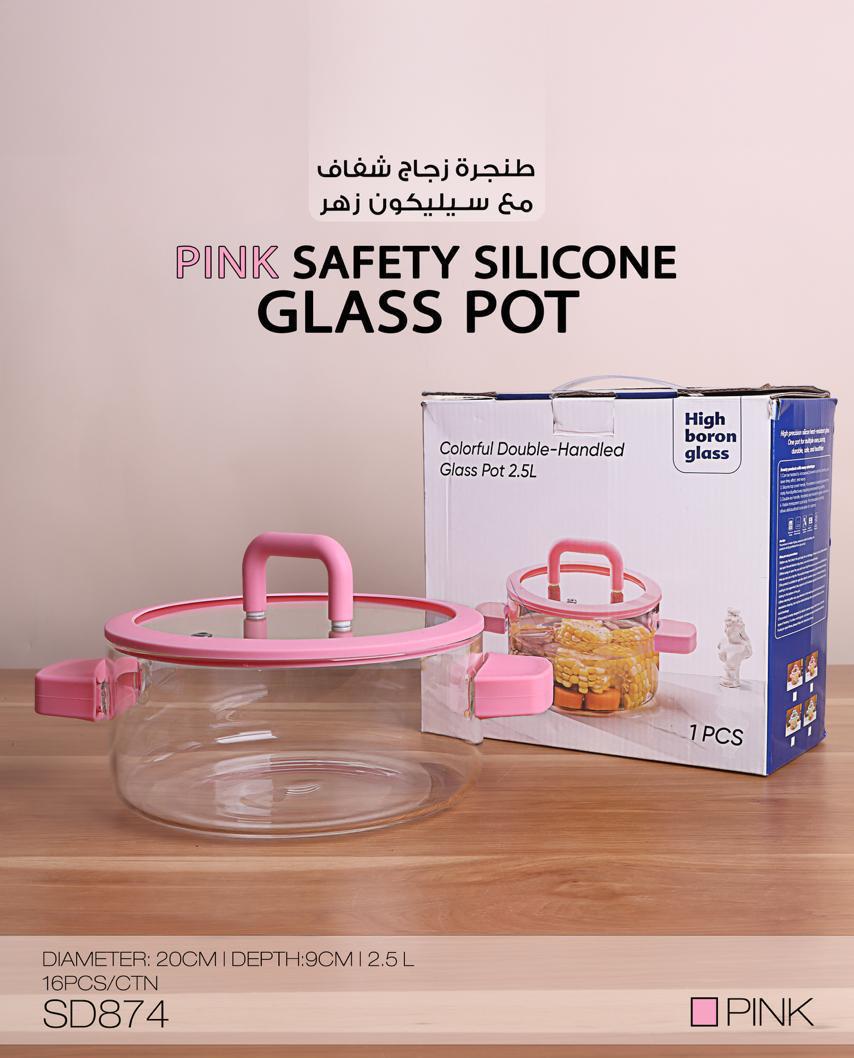 Momaz Pink Safety Silicone Glass Pot – SD874
