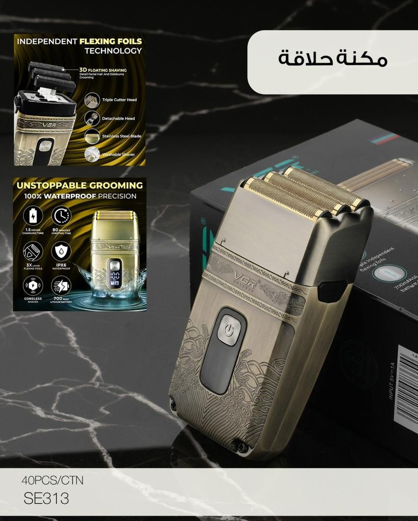 VGR Foil Shaver – Waterproof Precision Shaver (SE313)