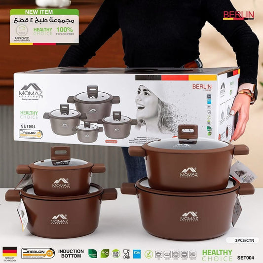 Berlin Pro Casserole Set by Momaz – Swiss Technology Coatings (8 PCS)