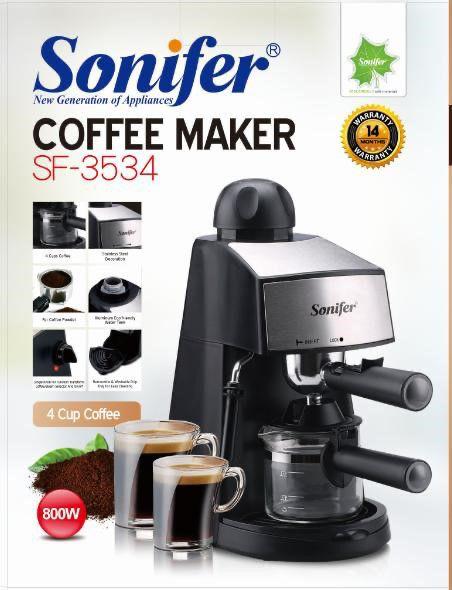 Sonifer Espresso Coffee Maker – 4 Cups (SF-3534)