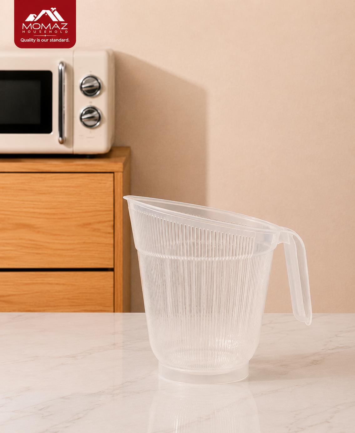 Momaz Transparent Water Jug Pitcher with Strainer