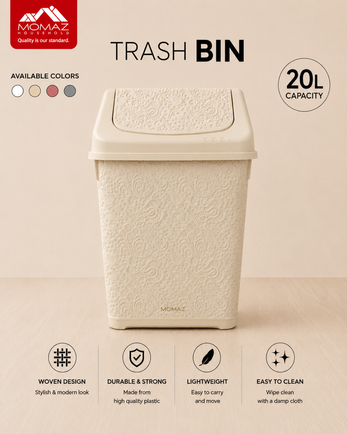 Momaz Trash Bin 20L