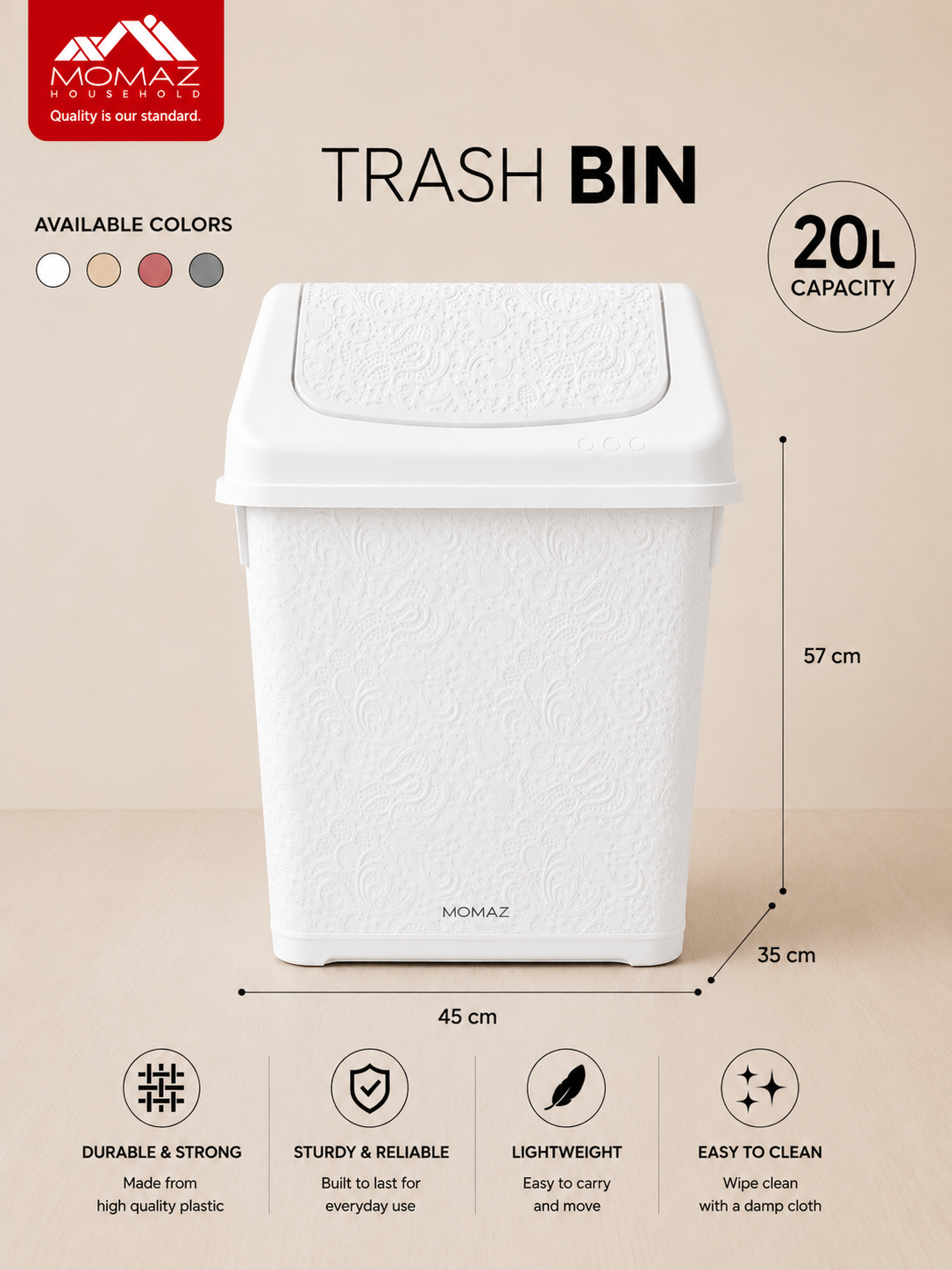 Momaz Trash Bin 20L