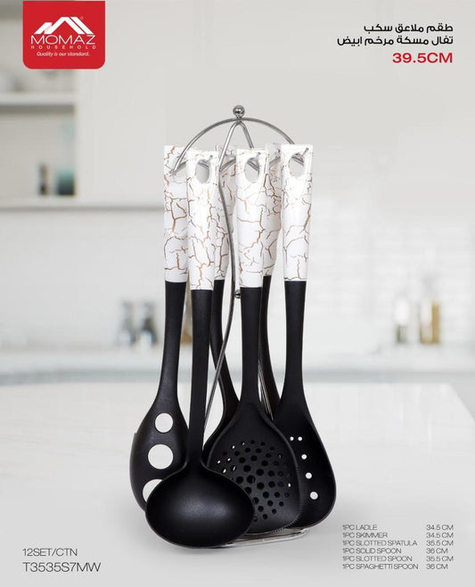 Momaz Marble Handle Kitchen Utensil Set – 6 Pieces