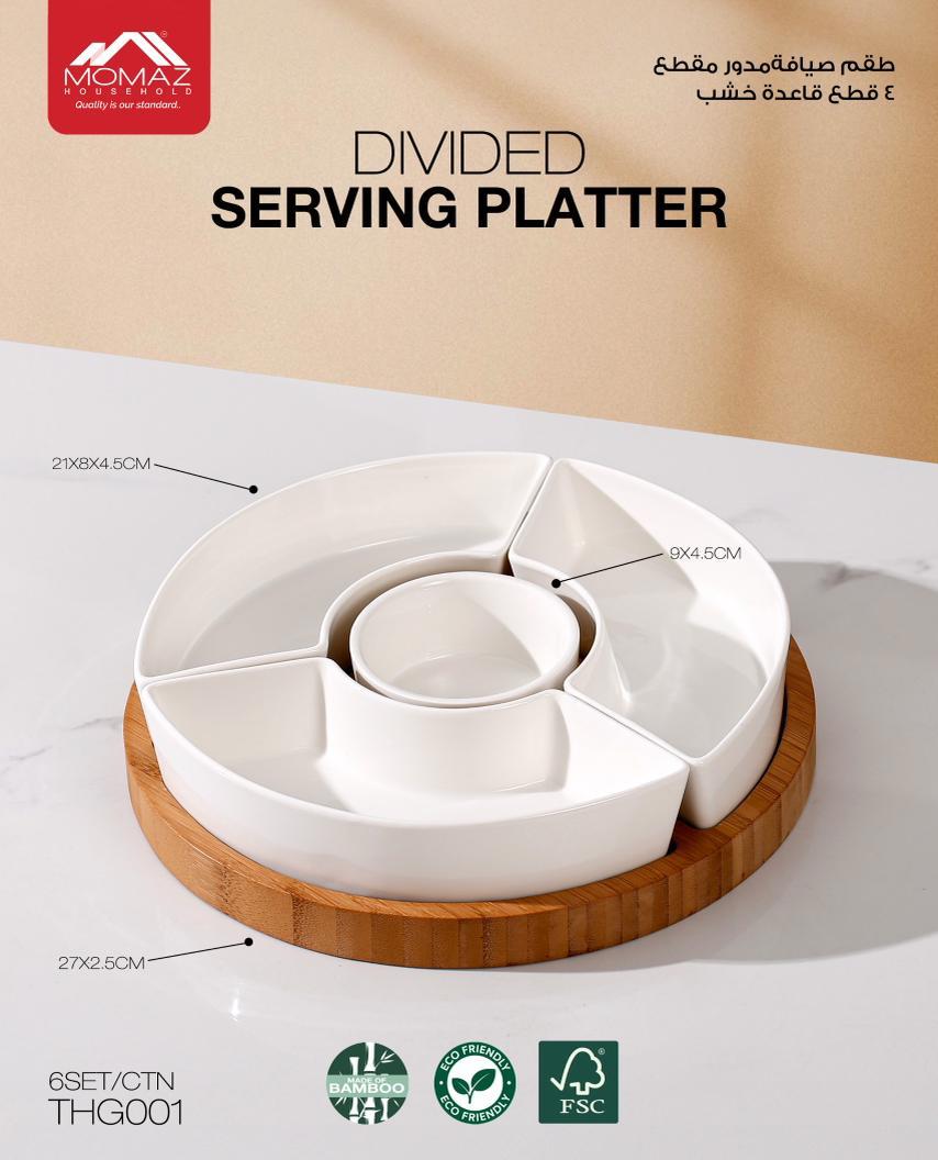 Momaz Divided Serving Platter – 6 Pieces Set