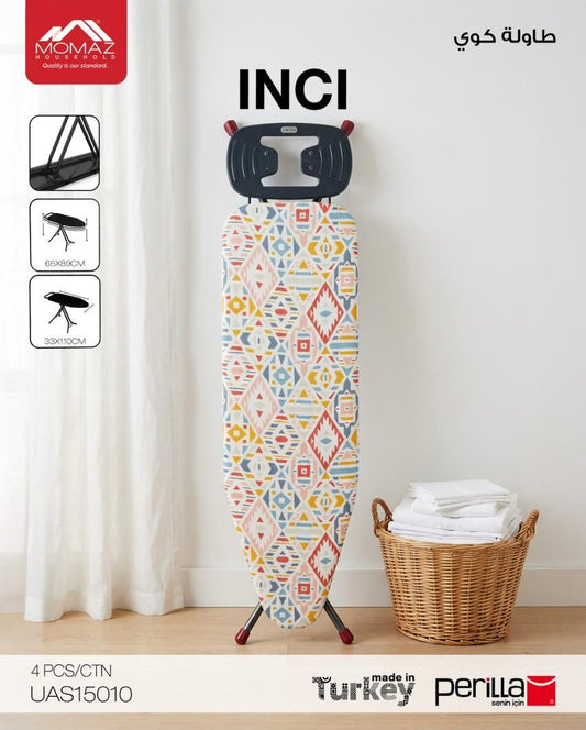 Momaz INCI Ironing Board – Foldable & Adjustable (Made in Turkey)