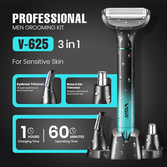 VGR V-625 Professional Men Grooming Kit – 3 in 1