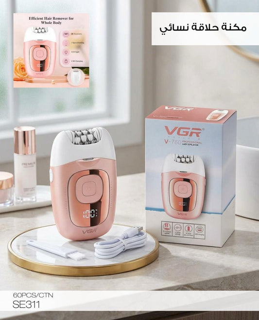 VGR Lady Epilator – Rechargeable Hair Remover – Code V-760