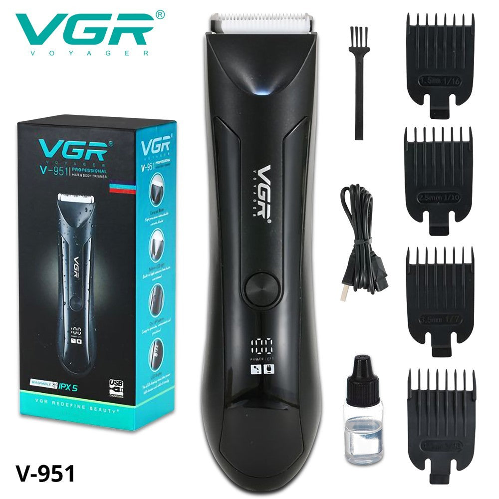 VGR V-951 Professional Hair & Body Trimmer – Waterproof (IPX5)