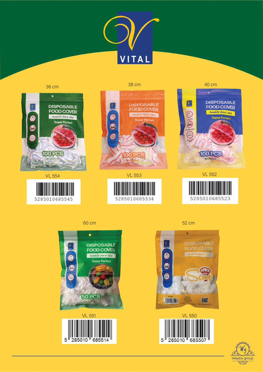 Vital Disposable Food Covers – Assorted Sizes