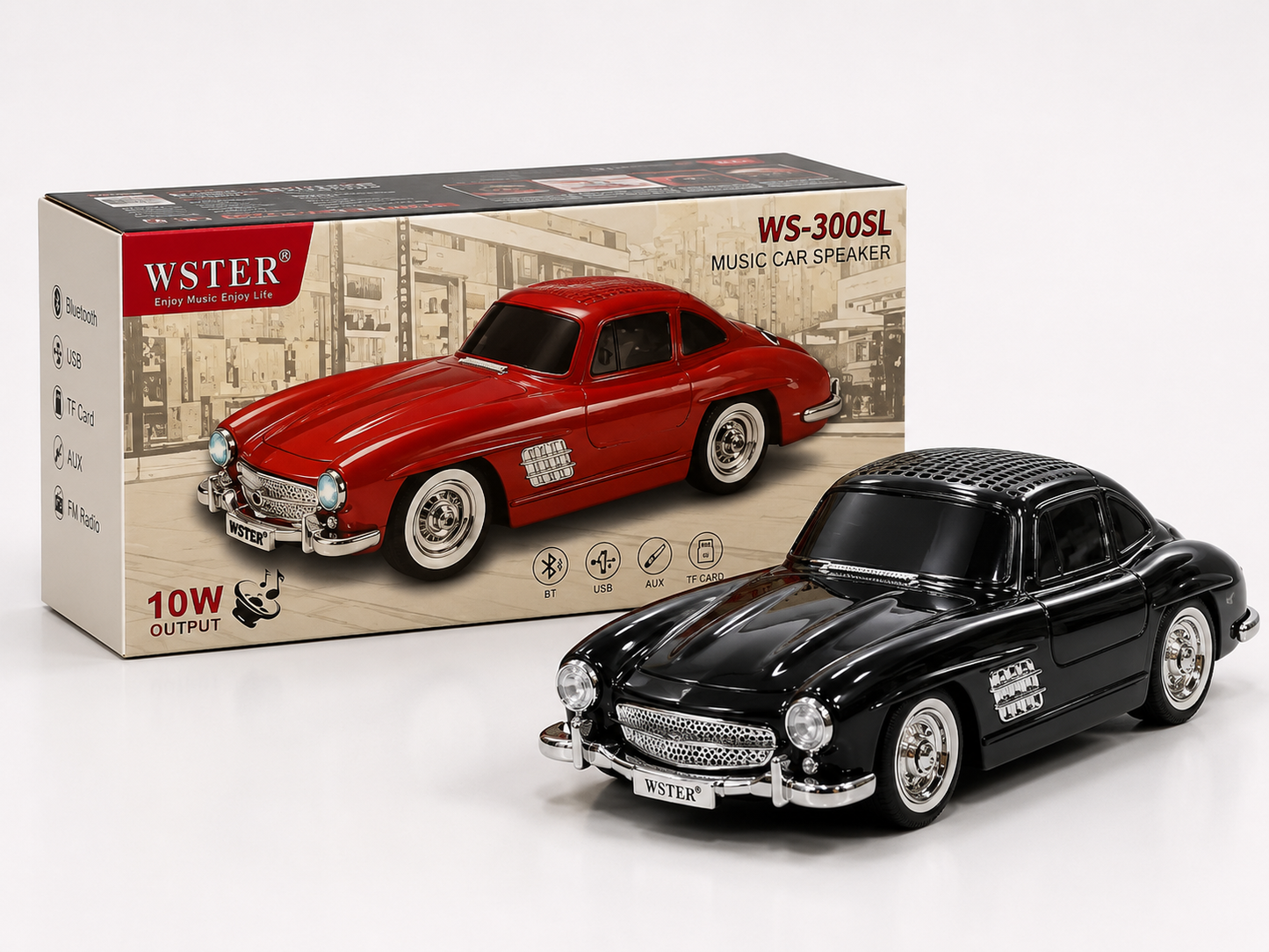 WSTER WS-300SL Music Car Speaker – Black Classic Edition