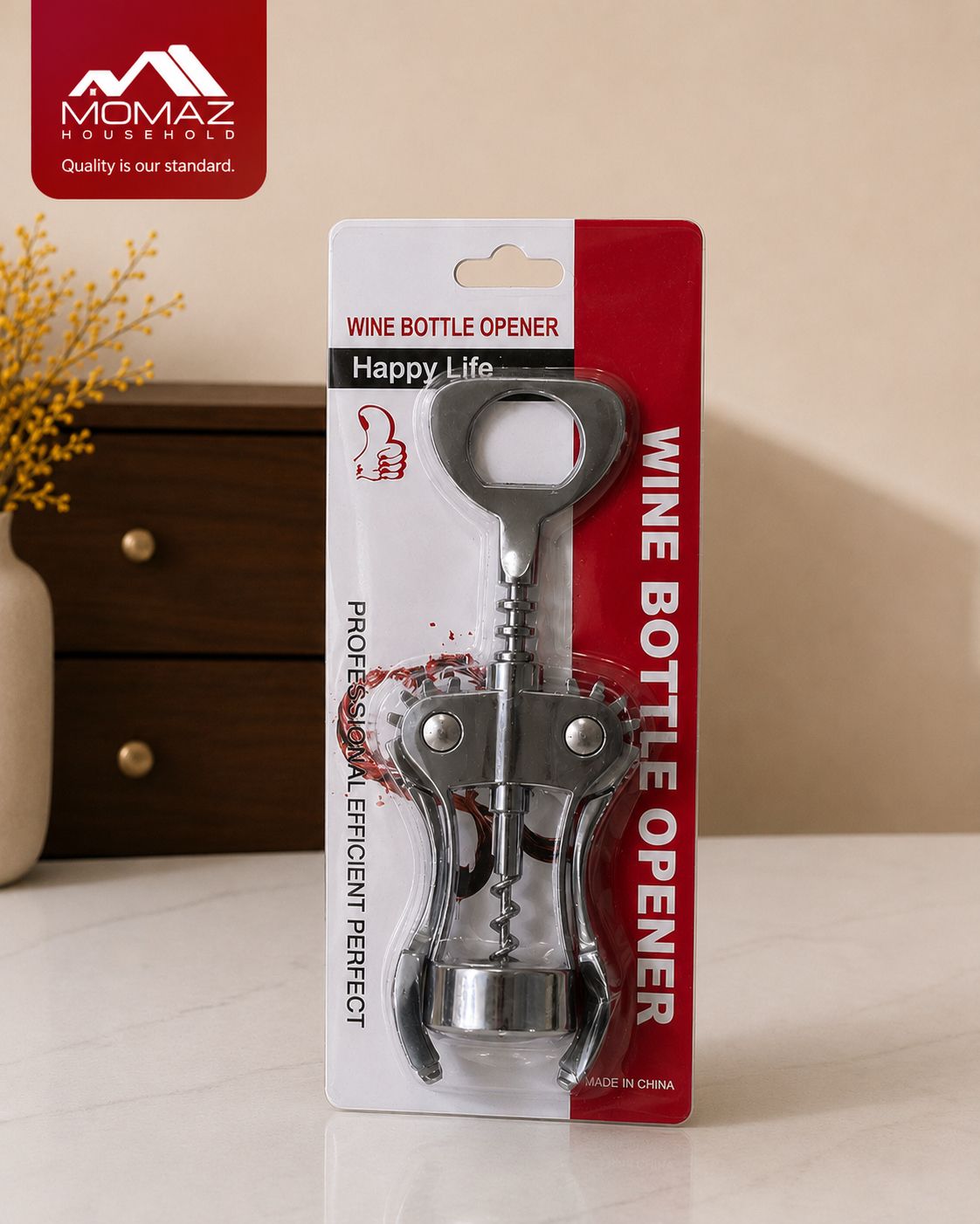 Momaz Stainless Steel Wing Corkscrew Bottle Opener