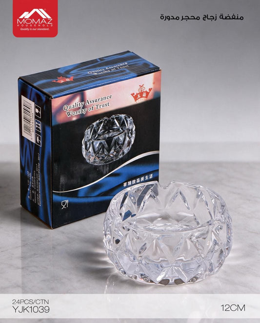 Momaz Crystal Glass Ashtray – 12 cm