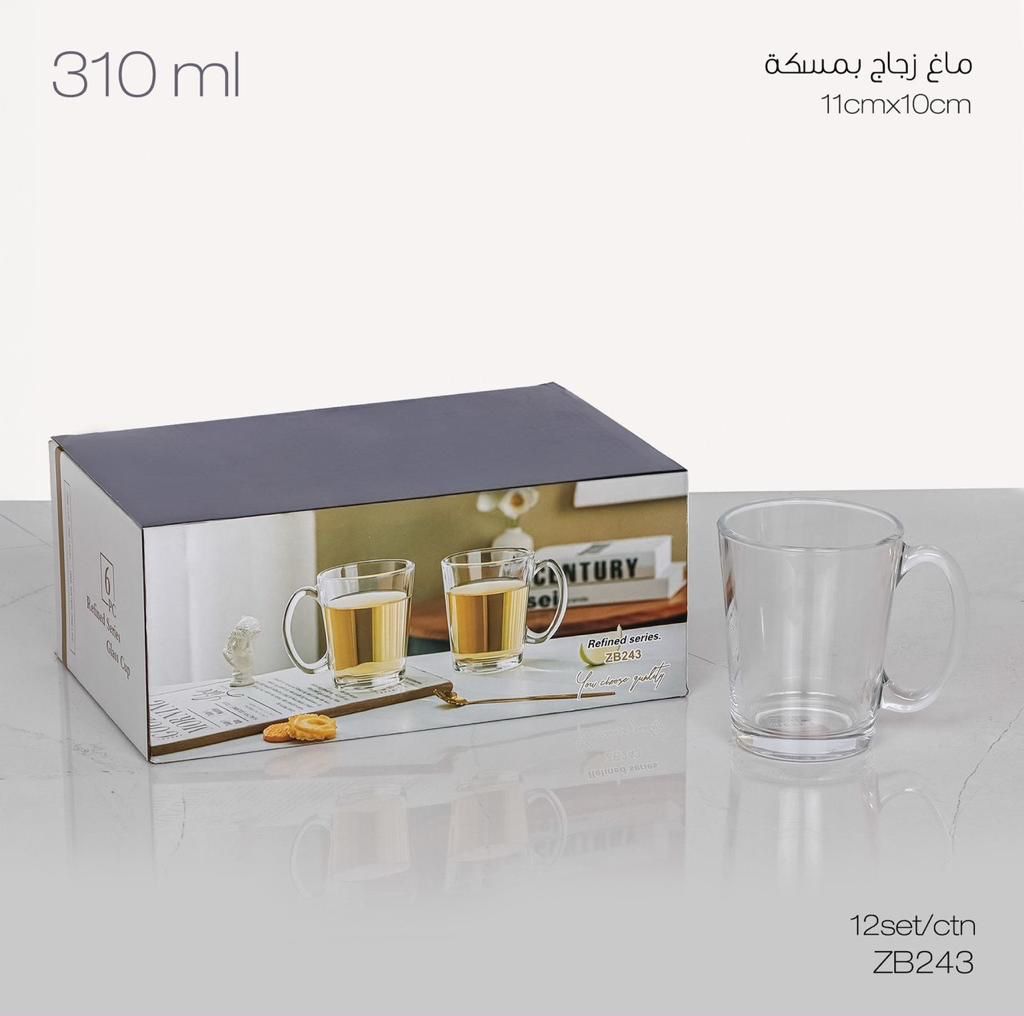 Momaz Glass Mug Set – 310ml