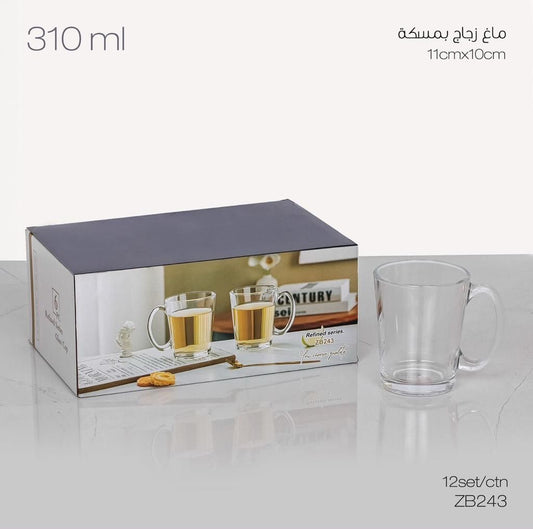 Momaz Glass Mug Set – 310ml
