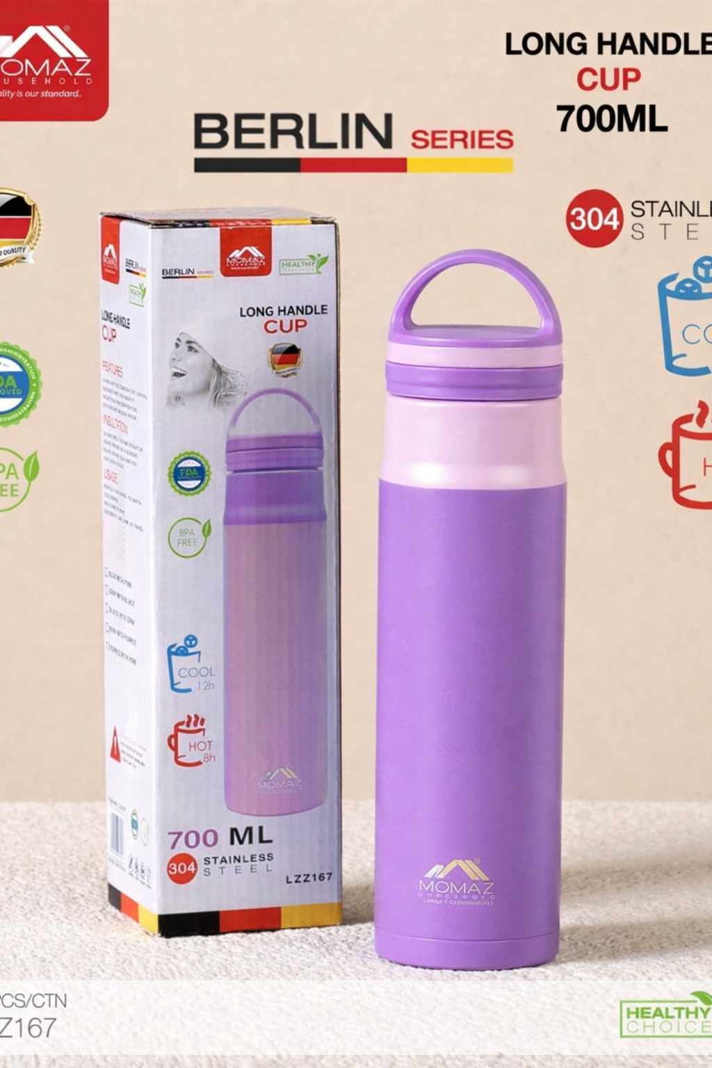 MOMAZ Berlin Series Long Handle Cup – 700ML